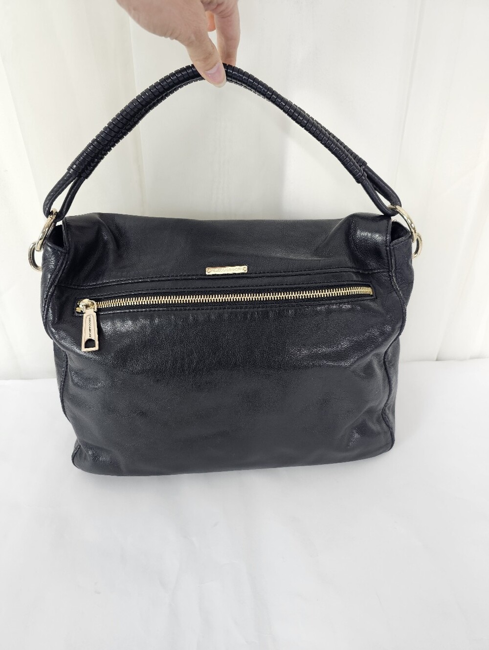 Rebecca Minkoff Black Leather Slouchy Hobo Bag Chic Y2K - Picture 3 of 11